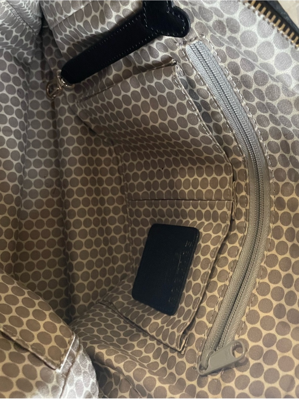 Brighton Maxwell Black Patent-Trim Shoulder Tote - Picture 4 of 15
